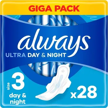 Menstruační vložka Vložky ALWAYS Ultra Day & Night Velikost 3 28 kusů