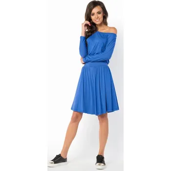 Dámské šaty Letní šaty dámské ve volném střihu značkové středně dlouhé modré - Modrá - Makadamia L Královská modř