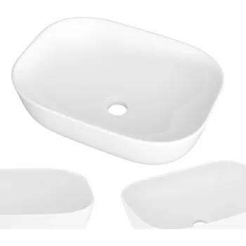 Umyvadlo Umyvadlo na desku obdélníkové Granitan MERCA bílé