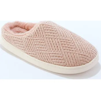 Dámská obuv Domácí pantofle s umělou kožešinou růžová 36/37