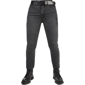 Moto oblečení PANDO MOTO kalhoty jeans KAYA SLIM SK dámské grey - W24-L30