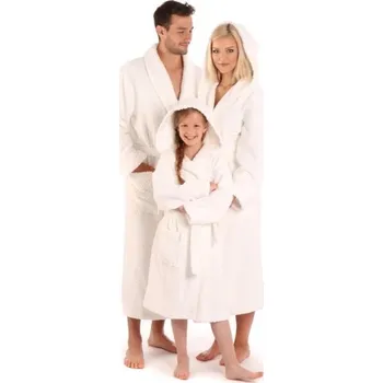 Dámský župan AKCE Unisex župan s kapucí Athena 3116 0100 bílý - Vestis S