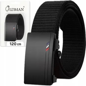 Podprsenka PÁNSKÝ ke kalhotám PÁSEK NYLONOVÝ KAŽDODENNÍ TOURIST ČERNÝ NBC 120cm