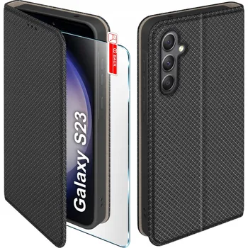 Pouzdro na mobilní telefon Flipové pouzdro KrainaGSM pro Samsung Galaxy S23, černé