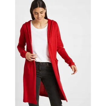 Dámský svetr Bonprix dámský svetr červený volný pod kolena velikost 48/50