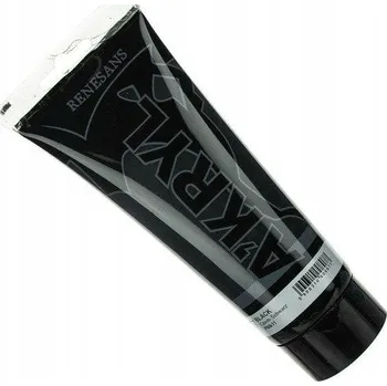 Vodová barva Akrylová Barva a'kryl Renesans 200 Ml umělecká malířská černá