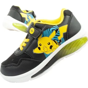 Chlapecké tenisky Leomil Pokemon dětské sportovní boty tenisky lehké suchý zip černá žlutá 32