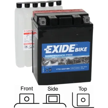 Autobaterie EXIDE AGM suchá, přednabitá 12V 12Ah 210A 134x89x164 LEVÁ