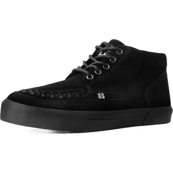 Pánské polobotky Creepers Gotika z T.U.K. - Černé semišové Creepers boty - Muži - černá