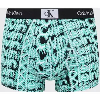 Boxerky Pánské boxerky 000NB3403A AC5 tyrkys-černo-bílé - Calvin Klein M