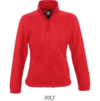 pracovní mikina SOL's Collection Mikina North Women na zip, fleecová, dámská COT25545000404-red XL Červená