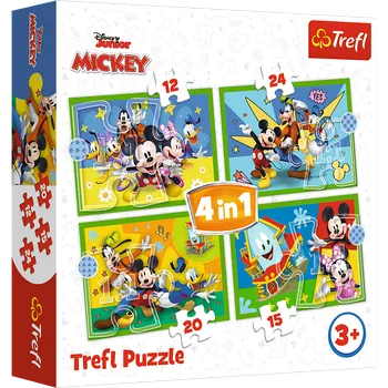 Puzzle Puzzle 4v1 Myšák Mickey a přátelé 12-24 dílků – Trefl