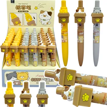 Gelové pero s kočičkou – modrý inkoust 0,5mm | v krabičce