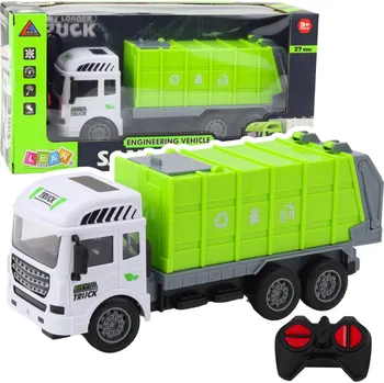 RC model auta Popelářské auto RC na dálkové ovládání se světly zelené 1:24