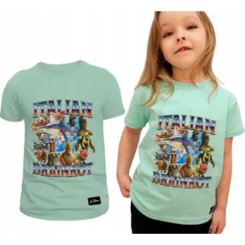 Dětské dívčí tričko Máta Italské Brain Rot 128