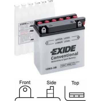 Auto-moto EXIDE suchá, přednabitá 12V 5Ah 40A 120x60x130