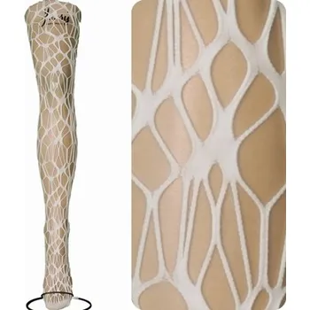 Dámské spodní prádlo Punčocháče kabaretky Calzamia 20den bílé ECRU velikost 4