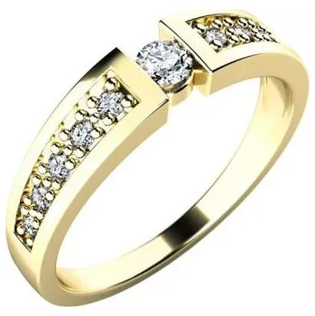 Prsten Prsten AU 585/1000 přírodní diamant 0,22 ct G/Si 2,15 g G10775ZL01-52