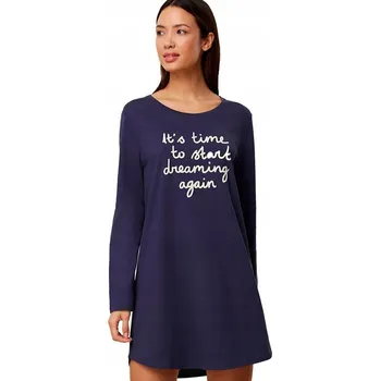 Dámská noční košile Triumph košile noční dámská Nightdresses NDK 03 LSL X dlouhý rukáv do půlky stehen, velikost L
