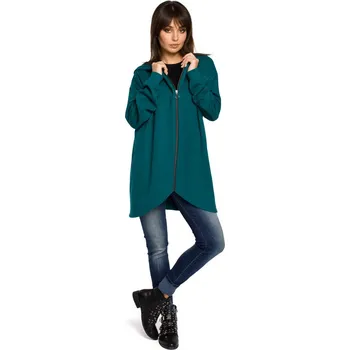 Dámská mikina Dámská delší mikina B054 láhvově zelená - BeWear lahvově zelená L/XL