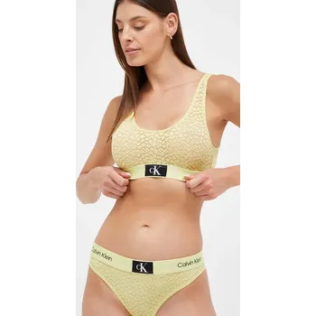 Podprsenka Dámská sportovní podprsenka 1996 QF7233E-9LD žlutá - Calvin Klein L