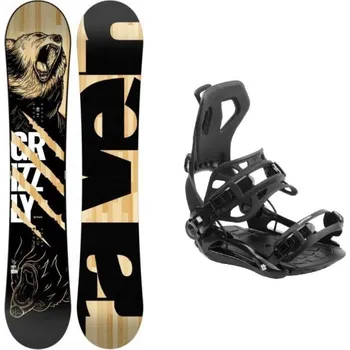 Snowboard Raven Grizzly snowboard + Hatchey Fastec vázání 159 cm + M, black (EU 39-42) + DÁREK + Doprava ZDARMA