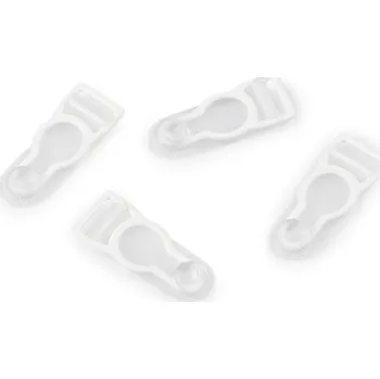 Velvety kovové - podvazkové zápínání šíře 10 mm Varianta: 4 bílá transparent, Balení: 12 ks