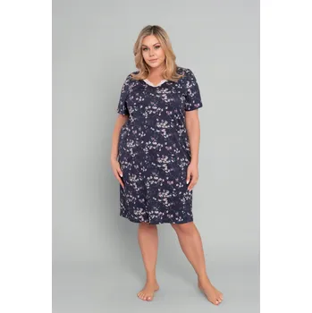 Dámské noční prádlo Italian Fashion Dámská košile noční EVITA s krátkým rukávem, délka nad koleno, velikost XL