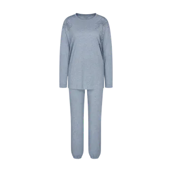 Dámské pyžamo Dámské pyžamo Endless Comfort PK 01 LSL - TRIUMPH světlá kombinace modré (M007) 0038