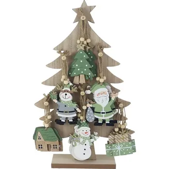 Party dekorace Ozdoby dřevěné, zelený mix