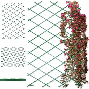 Stojan na květiny Podpěra NA POPÍNAVÉ ROSTLINY zelená podpěra mřížka rozkládací plot 200x100