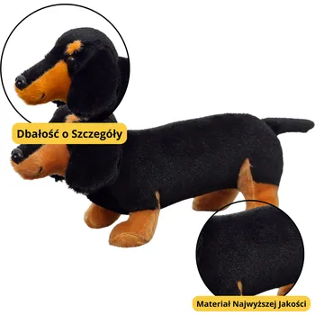 plyšák Plyšová hračka jezevčík černý 25cm