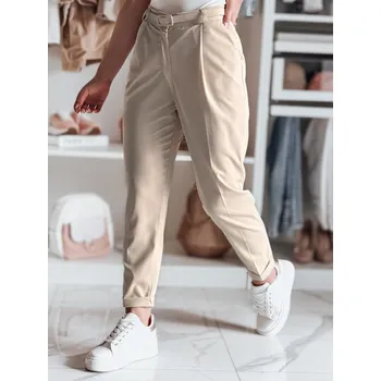 Dámské kalhoty Dámské kalhoty PLISSO Dstreet UY2516 Barva: Béžová, Velikost: S