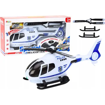 autíčko Policejní helikoptéra Smigłowiec Jezdící Světla Zvuky