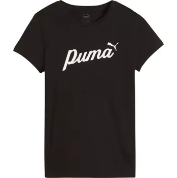 Dámské tričko s krátkým rukávem Puma ESS+ BLOSSOM SCRIPT TEE W černé 679315-01 - M | UK 6,5 | US 9