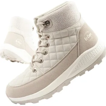 Dámská obuv Lee Cooper dámská sportovní obuv zimní trekingová zateplená krémová ekologická kůže dámské 41