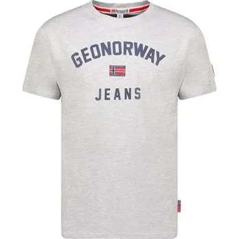 Pánské tričko Geographical Norway Jassier 254 M SY1361H/GN-Síťované šedé tričko L