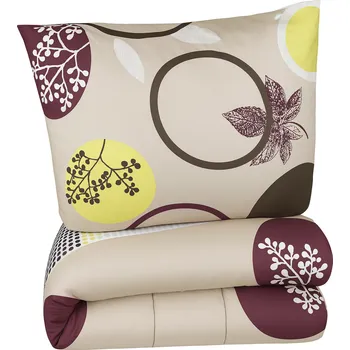 přikrývka SET Přikrývka a polštář, béžová s kruhy