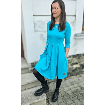 Dámské šaty Kulišárny Šaty ESMÉ tyrkys kojicí VELIKOST: 34