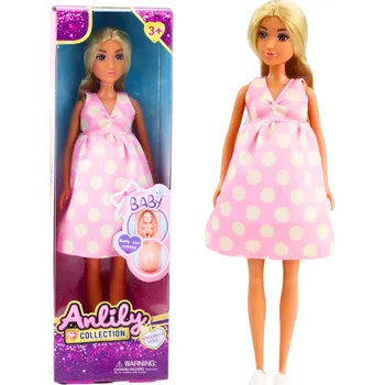 Panenka Panenka Maminka s miminkem – dlouhé vlasy růžová | Anlily