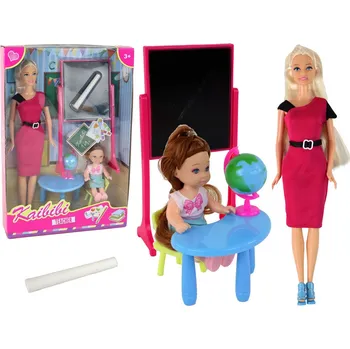 Panenka učitelka s žákyní – školní set s tabulí