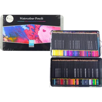 Kresba Sada akvarelových pastelek 160 barev v kovovém pouzdře