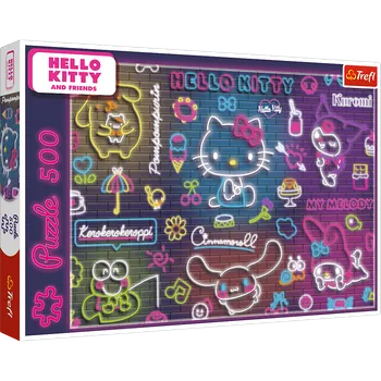Puzzle Puzzle 500 dílků neonové Hello Kitty – Trefl 37523