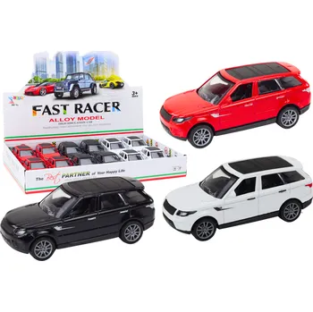 autíčko Osobní auto 1:36 s frikčním pohonem kovové černé bílé červené