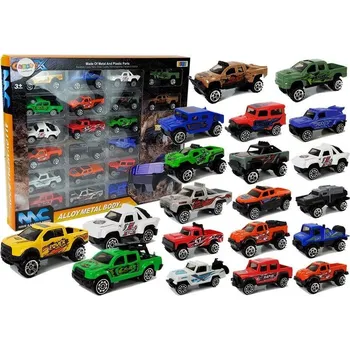 Terénní auta Jeep s pružinami 20 kusů různé barvy