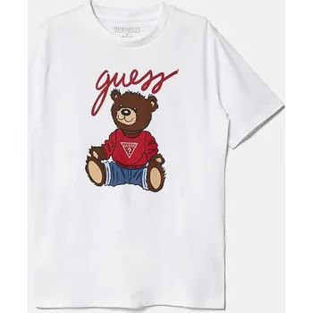 Dívčí oblečení Dětské bavlněné tričko Guess H4BJ06.I3Z14.9BYH bílá 00X, vel. 147-157