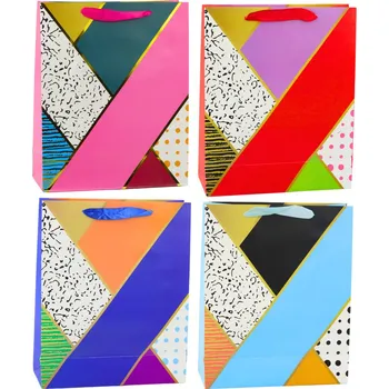 Dárková taška Dárková taška papírová geometrické vzory – 32x26x12 cm