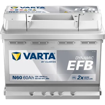 Autobaterie VARTA Dynamic EFB START-STOP 60Ah 12V 242x175x190 640A N60