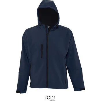 pracovní bunda SOL's Collection Bunda Replay Men s kapucí, softshellová, 3-vrstvá, pánská COT25660229000-french navy XS Navy french