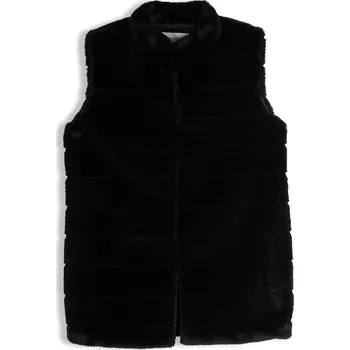 Dámská vesta GATE Prošívaná vesta z umělé kožešiny 34 625-0628/89 Černá
